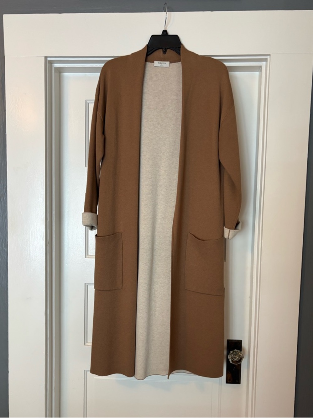 Babaton Open Front Cardigan in Camel